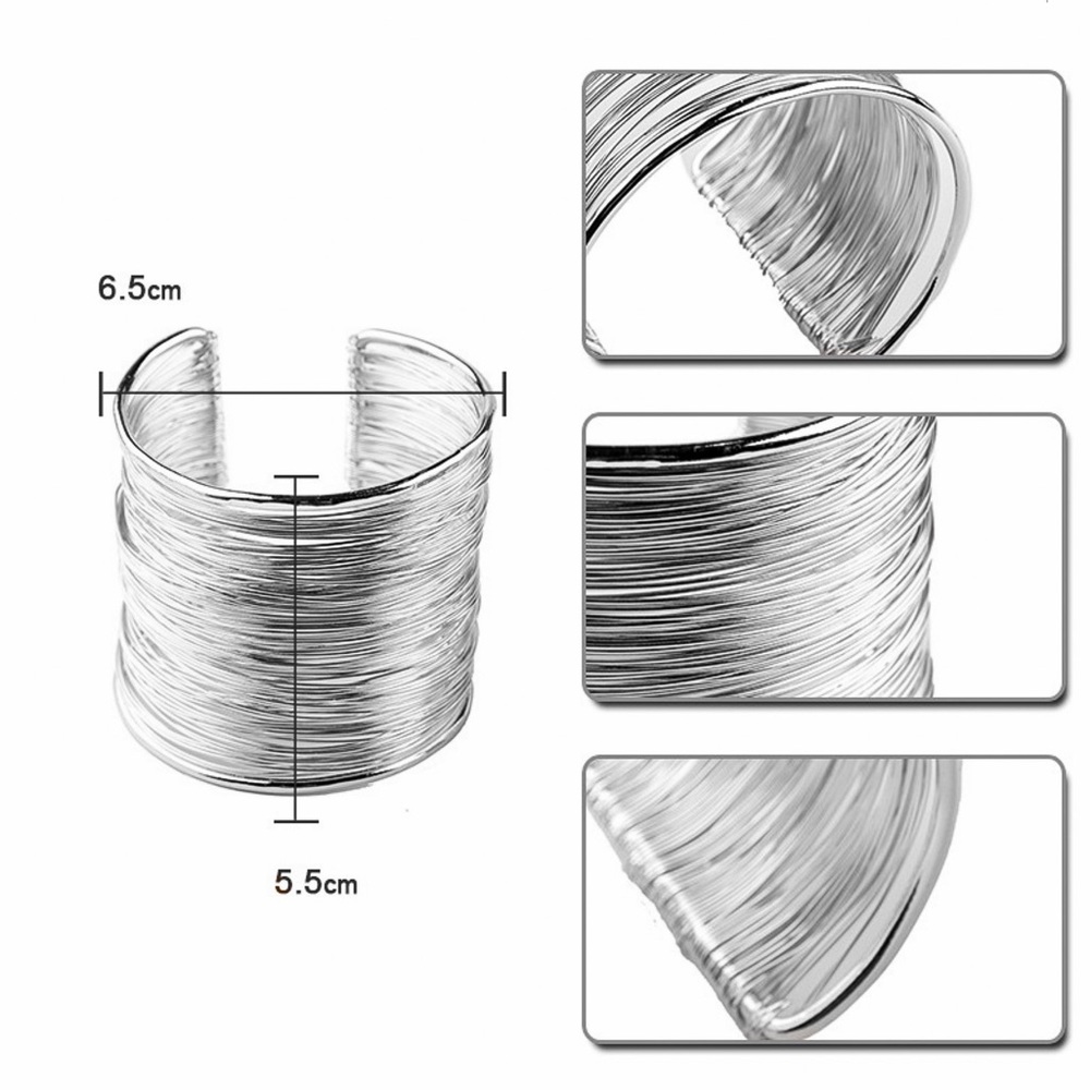 Any 2/$20! Silver Wire Adjustable Cuff Bracelet - Picture 9 of 11